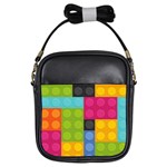 pink Building Blocks Girls Sling Bag