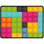 pink Building Blocks Fleece Blanket (Large)