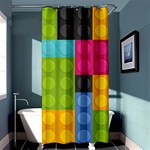 pink Building Blocks Shower Curtain 36  x 72  (Stall)