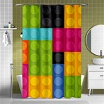 pink Building Blocks Shower Curtain 48  x 72  (Small)