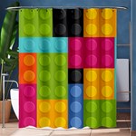 pink Building Blocks Shower Curtain 60  x 72  (Medium)