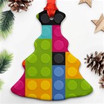 pink Building Blocks Ornament (Christmas Tree) 