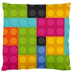 pink Building Blocks Large Cushion Case (One Side)