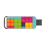 pink Building Blocks Portable USB Flash (One Side)