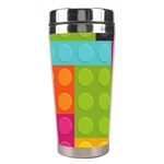 pink Building Blocks Stainless Steel Travel Tumbler