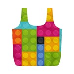 pink Building Blocks Full Print Recycle Bag (M)