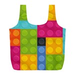 pink Building Blocks Full Print Recycle Bag (L)