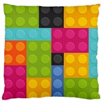 pink Building Blocks Standard Flano Cushion Case (One Side)