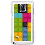 pink Building Blocks Samsung Galaxy Note 4 Case (White)