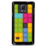 pink Building Blocks Samsung Galaxy Note 4 Case (Black)