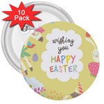 Easter Unicorn 3  Button (10 pack)