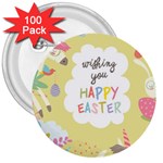 Easter Unicorn 3  Button (100 pack)