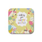 Easter Unicorn Rubber Square Coaster (4 pack)