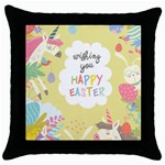 Easter Unicorn Throw Pillow Case (Black)