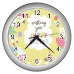 Easter Unicorn Wall Clock (Silver)