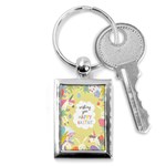 Easter Unicorn Key Chain (Rectangle)