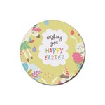 Easter Unicorn Rubber Coaster (Round)