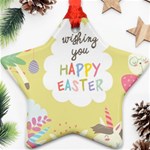 Easter Unicorn Star Ornament (Two Sides)