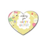 Easter Unicorn Rubber Heart Coaster (4 pack)