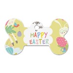 Easter Unicorn Dog Tag Bone (Two Sides)