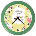 Easter Unicorn Color Wall Clock