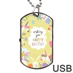 Easter Unicorn Dog Tag USB Flash (One Side)