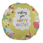 Easter Unicorn Large 18  Premium Round Cushion 