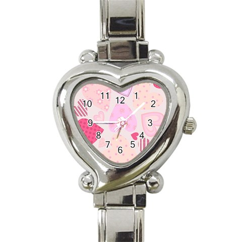 love05_bg3 Heart Italian Charm Watch from ArtsNow.com Front