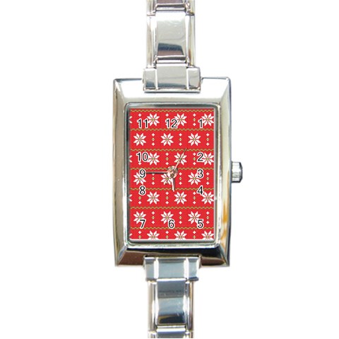 xmas0024 Rectangular Italian Charm Watch from ArtsNow.com Front