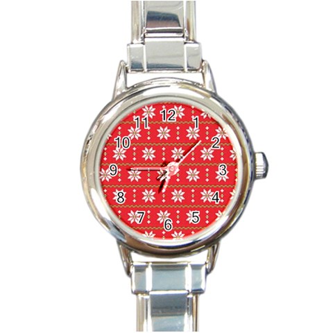 xmas0024 Round Italian Charm Watch from ArtsNow.com Front