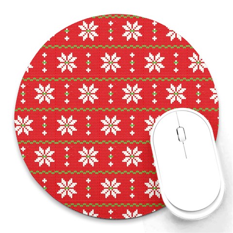 xmas0024 Round Mousepad from ArtsNow.com Front