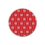 xmas0024 Rubber Round Coaster (4 pack)