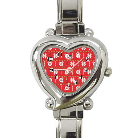 xmas0024 Heart Italian Charm Watch from ArtsNow.com Front