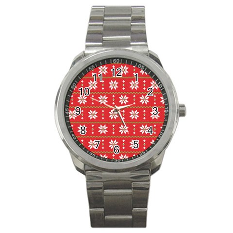 xmas0024 Sport Metal Watch from ArtsNow.com Front