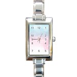 Watercolor Gradient Ombre Rectangle Italian Charm Watch