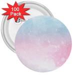 Watercolor Gradient Ombre 3  Button (100 pack)