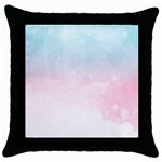 Watercolor Gradient Ombre Throw Pillow Case (Black)