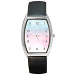 Watercolor Gradient Ombre Barrel Style Metal Watch