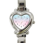 Watercolor Gradient Ombre Heart Italian Charm Watch