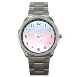 Watercolor Gradient Ombre Sport Metal Watch