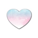 Watercolor Gradient Ombre Rubber Coaster (Heart)