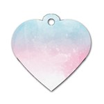 Watercolor Gradient Ombre Dog Tag Heart (One Side)