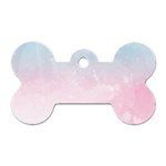 Watercolor Gradient Ombre Dog Tag Bone (One Side)