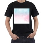 Watercolor Gradient Ombre Men s T-Shirt (Black)