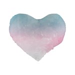 Watercolor Gradient Ombre Standard 16  Premium Heart Shape Cushion 