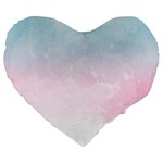 Watercolor Gradient Ombre Large 19  Premium Heart Shape Cushion