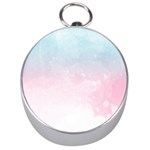 Watercolor Gradient Ombre Silver Compass