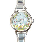 easter bunnies Round Italian Charm Watch