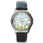 easter bunnies Round Metal Watch