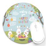 easter bunnies Round Mousepad